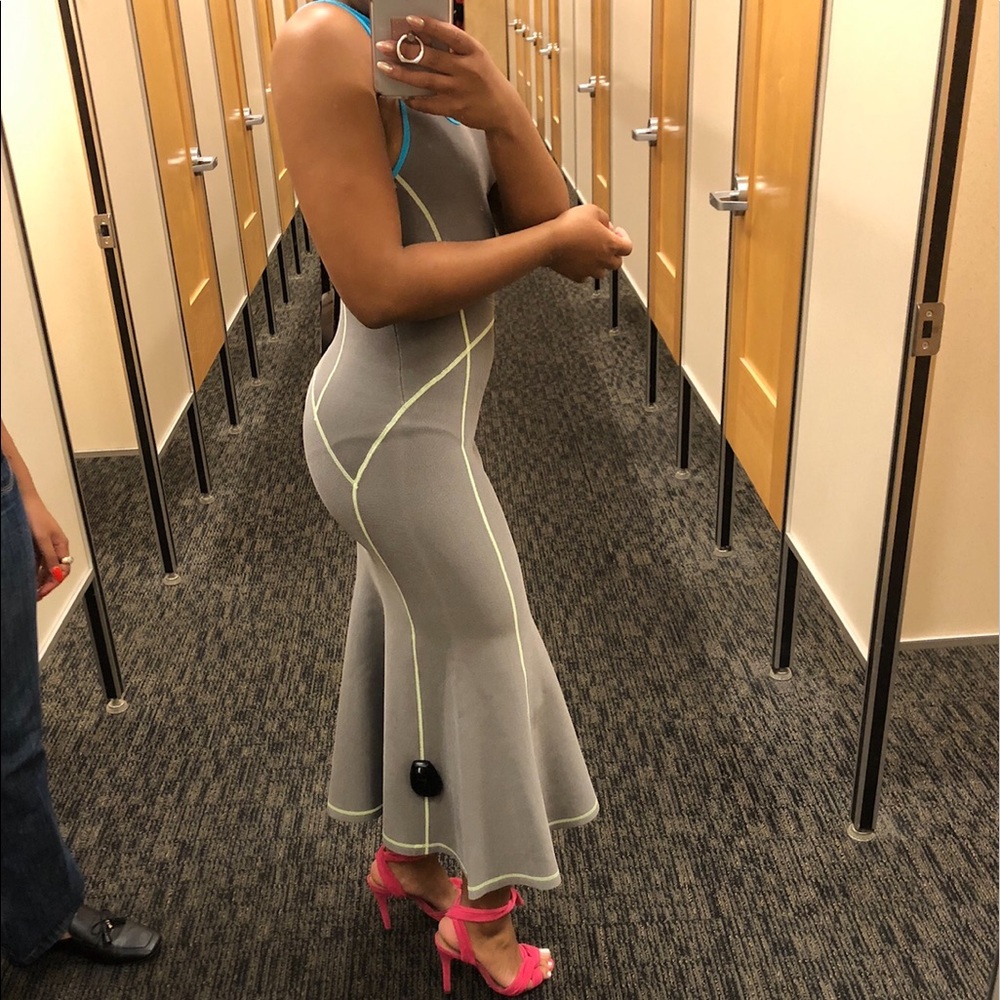 Alexander Wang Scoop Neck Midi Length Dress